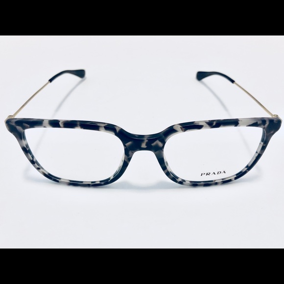 Prada Eyeglasses Matte Havana Gray w/Gold New 53mm - Picture 2 of 8